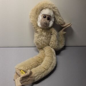 Wild Republic Y2K Monkey Plush With Hook And Loop Hands And Feet